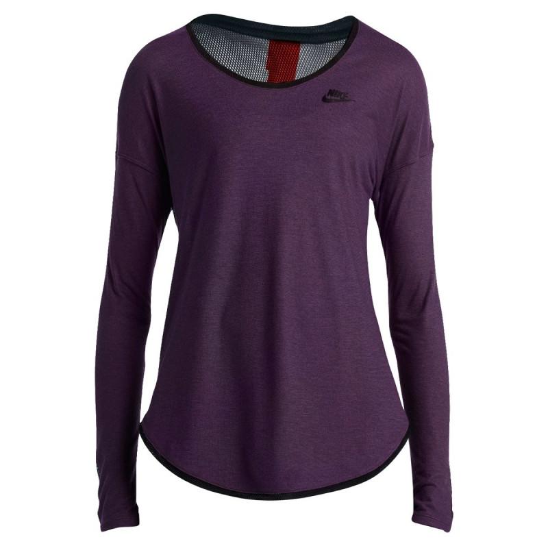 Tee-Shirt Nike Ls T2 - 689521-507 - Violet - Homme NIKE TEE-SHIRT HOMME TEXTILE Nike
