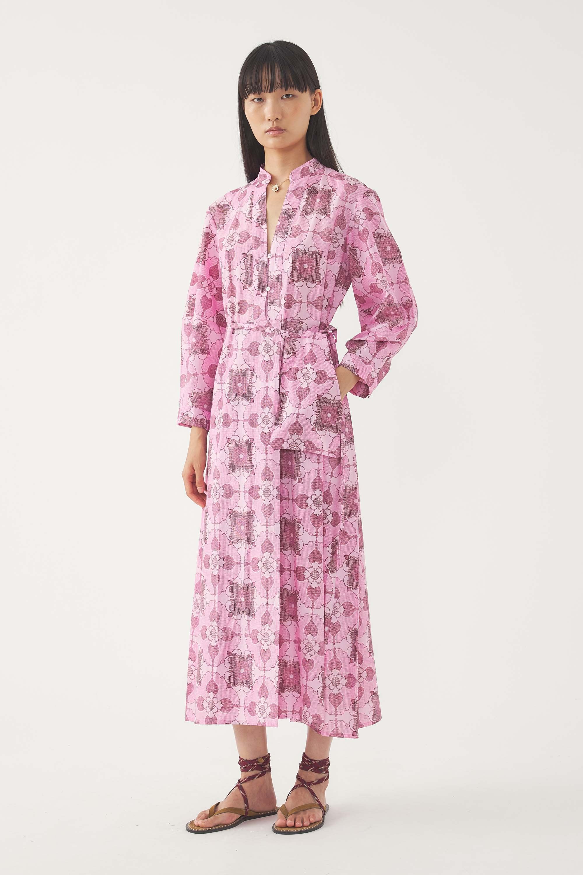 Robe Longue Tereza - Rose