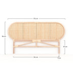 tete de lit 140cm navahino rotin naturel