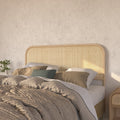 tete de lit en rotin rectangulaire bord arrondi 140 cm grace