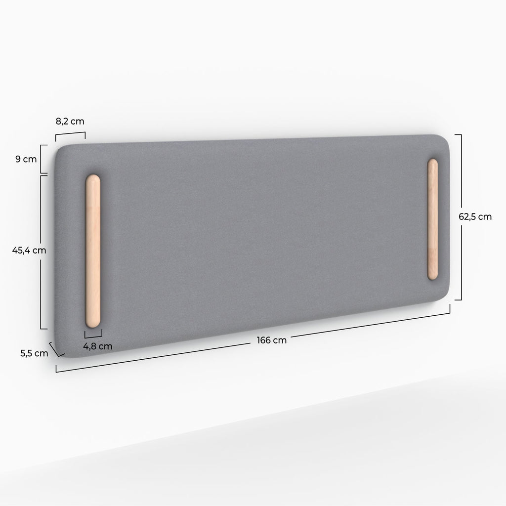 tete de lit katia 140 cm tissu gris bois clair rdv deco