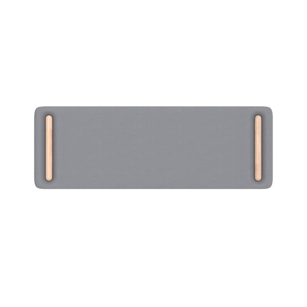 tete de lit katia 140 cm tissu gris fond blanc