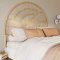 tete de lit selene 160 cm en rotin arrondie