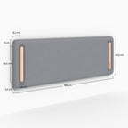tete de lit tissu gris rectangulaire 160 cm katia