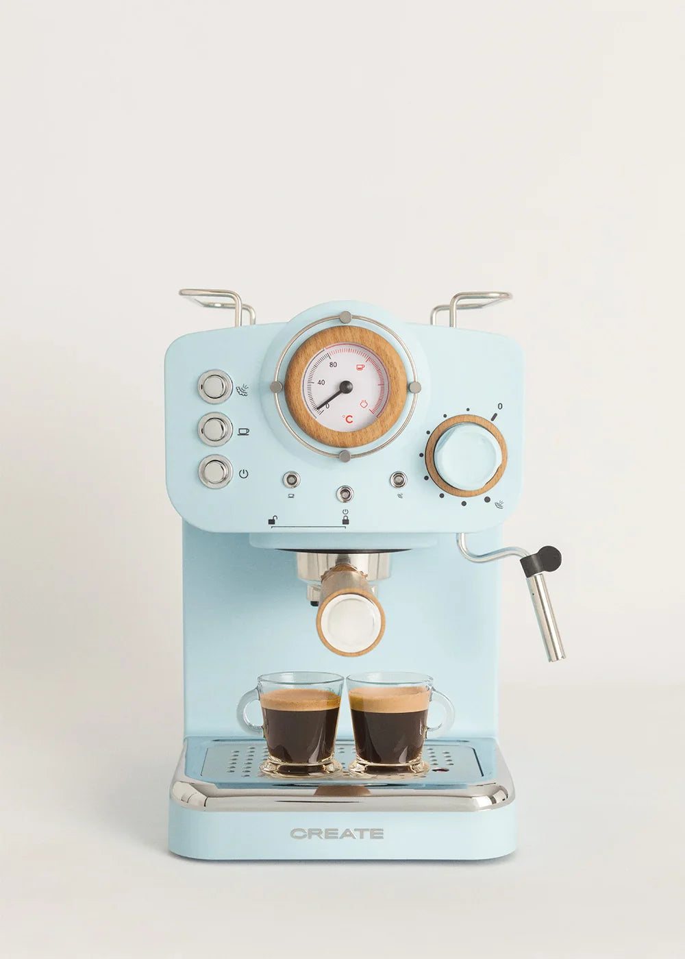 Thera Retro - Cafetière Expresso - Bleu Pastel