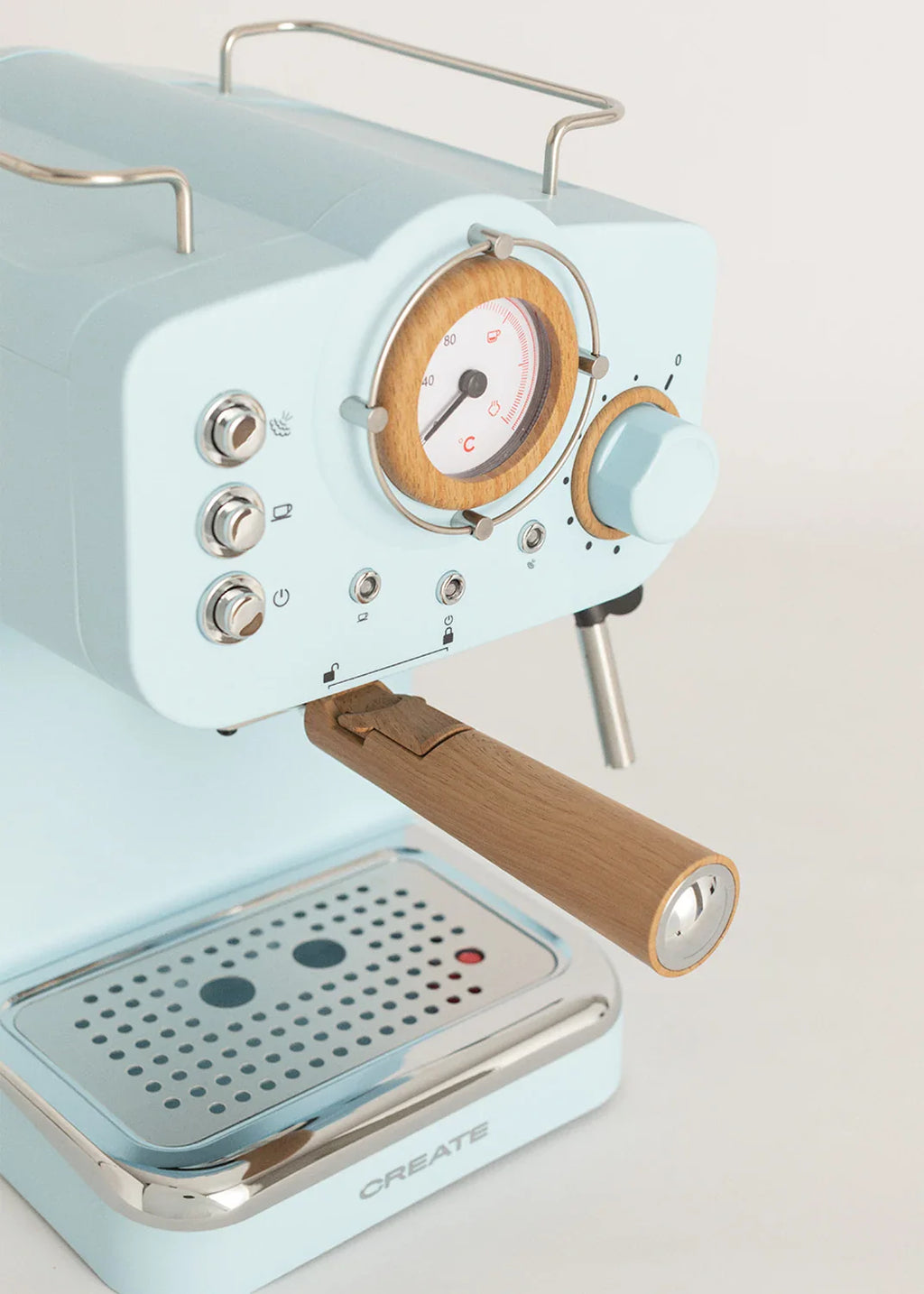 Thera Retro - Cafetière Expresso - Bleu Pastel