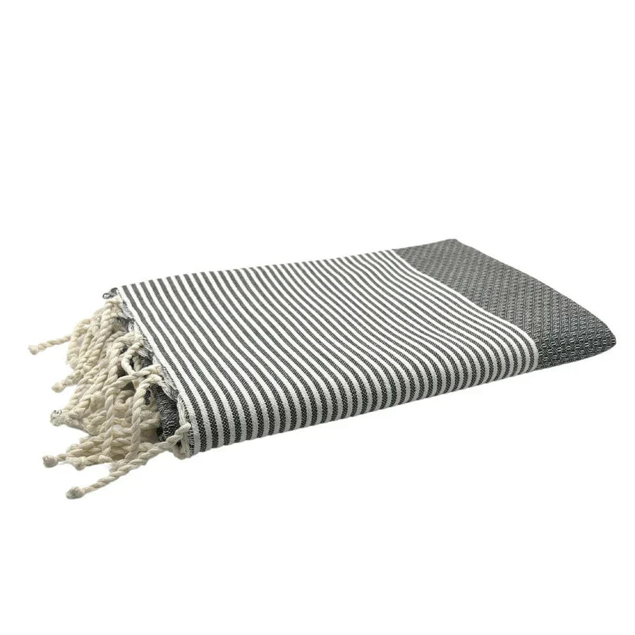 Fouta Nid D'Abeille - Gris Foncé