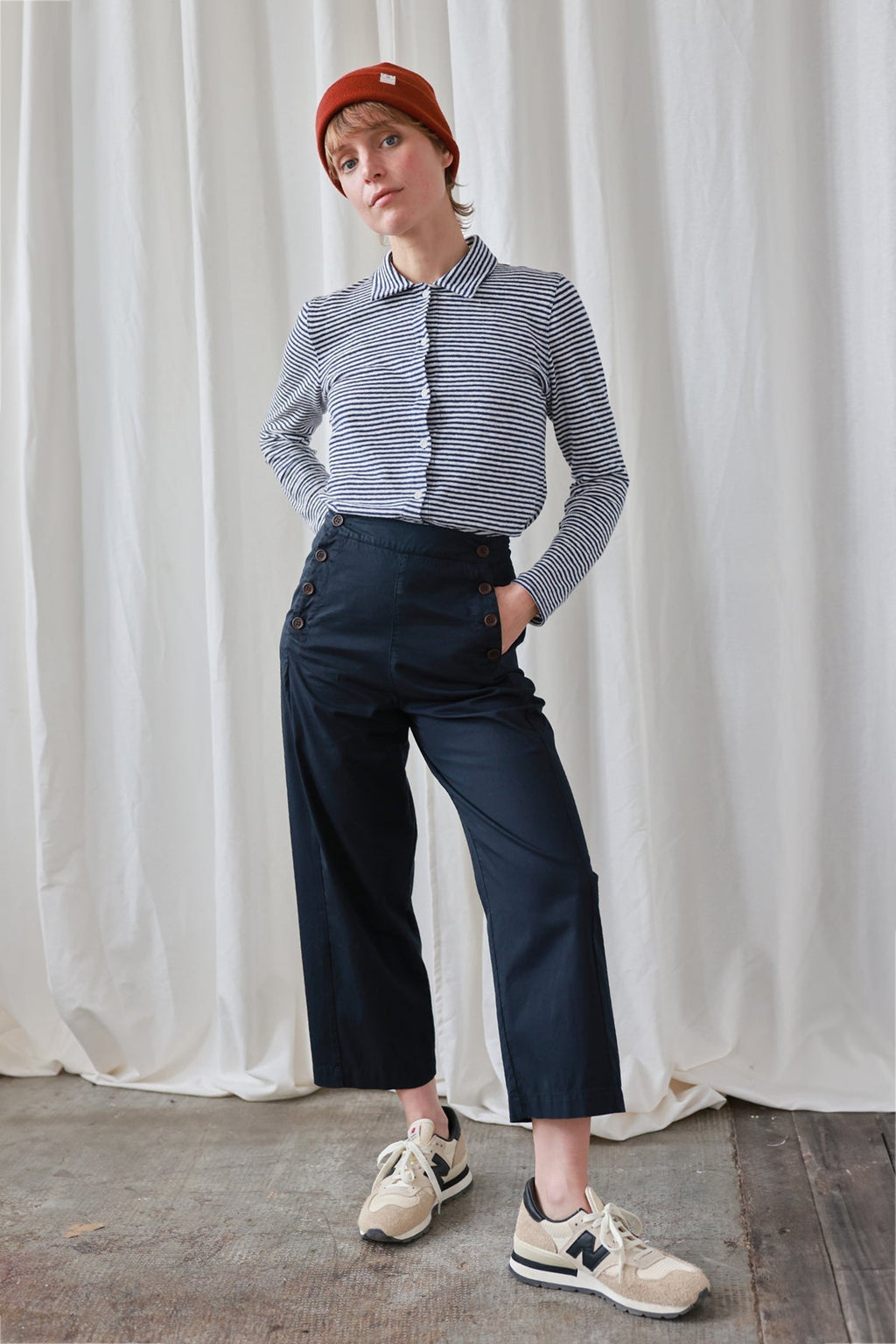 Chemise Tokunoshima - Rayures Marine - Femme