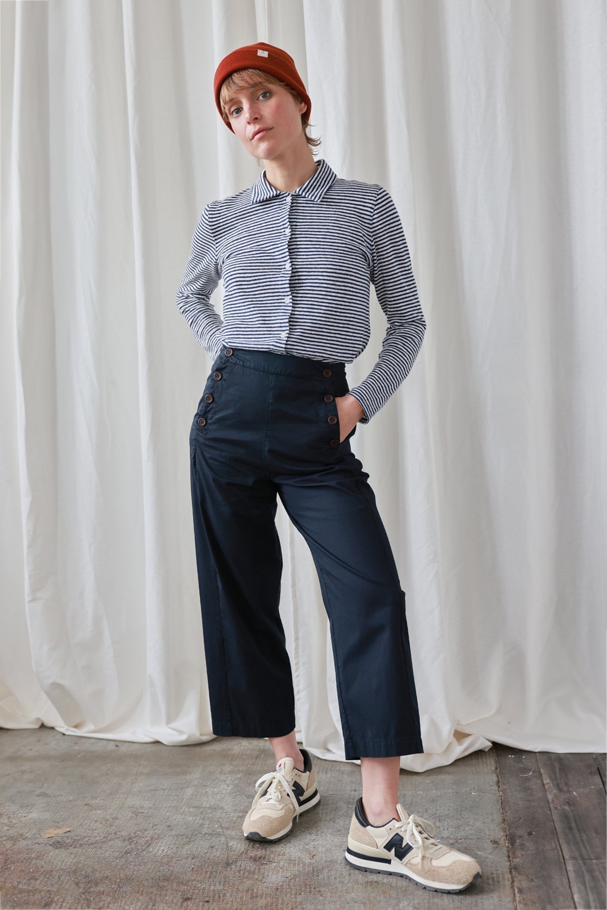 Chemise Tokunoshima - Rayures Marine - Femme