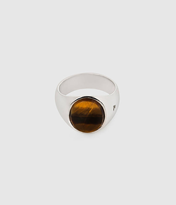 Tom Wood - Chevalière Oval Argent Œil De Tigre - Unisexe