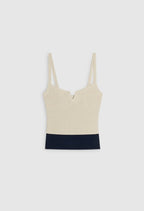 Top En Maille Miss - Bicolore - Claudie Pierlot - The Bradery