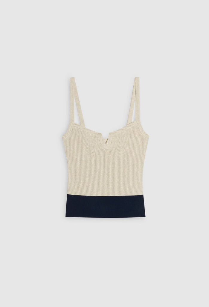 Top En Maille Miss - Bicolore - Claudie Pierlot - The Bradery