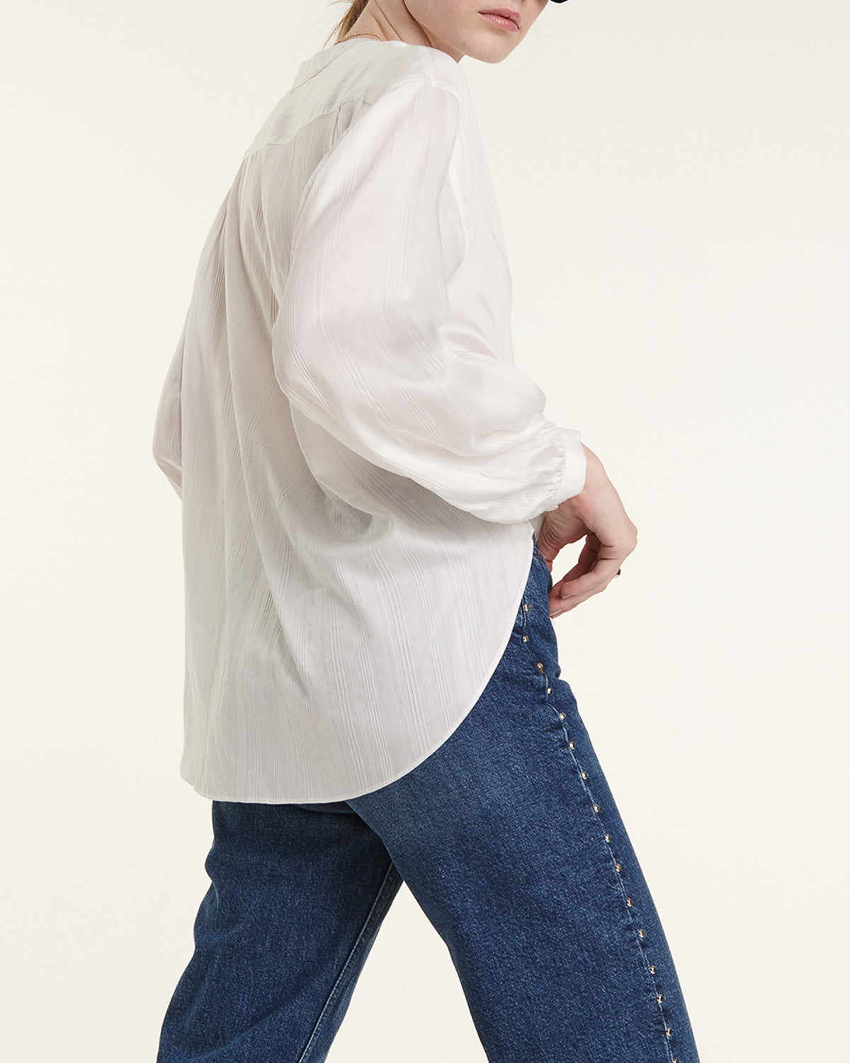 The Kooples - Top Fluide Écru Large À Détail Noué - Femme