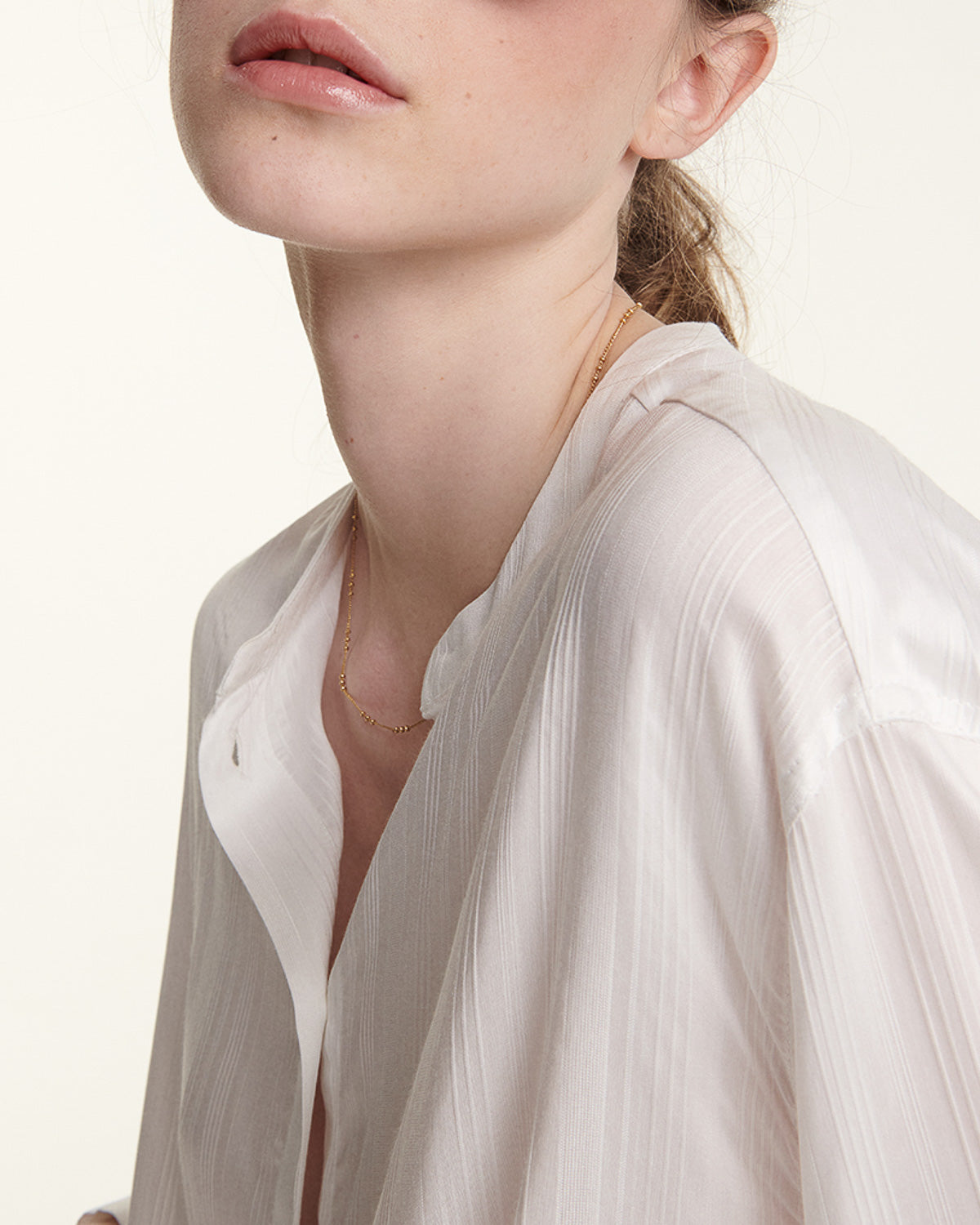 The Kooples - Top Fluide Écru Large À Détail Noué - Femme