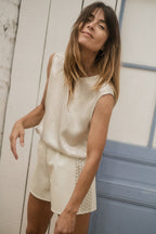 Top Keith - Lamé - Plume Paris - The Bradery