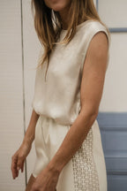 Top Keith - Lamé - Plume Paris - The Bradery