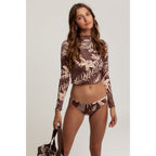 Top Mahina Lslv Surf Top - Cocoa Maillots Deux Pièces Rhythm