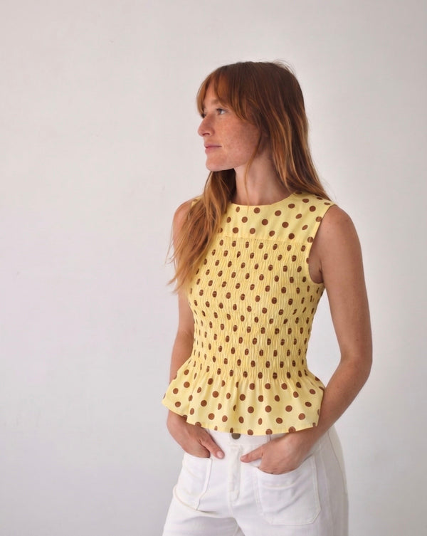 Top Cora Pois Jaune