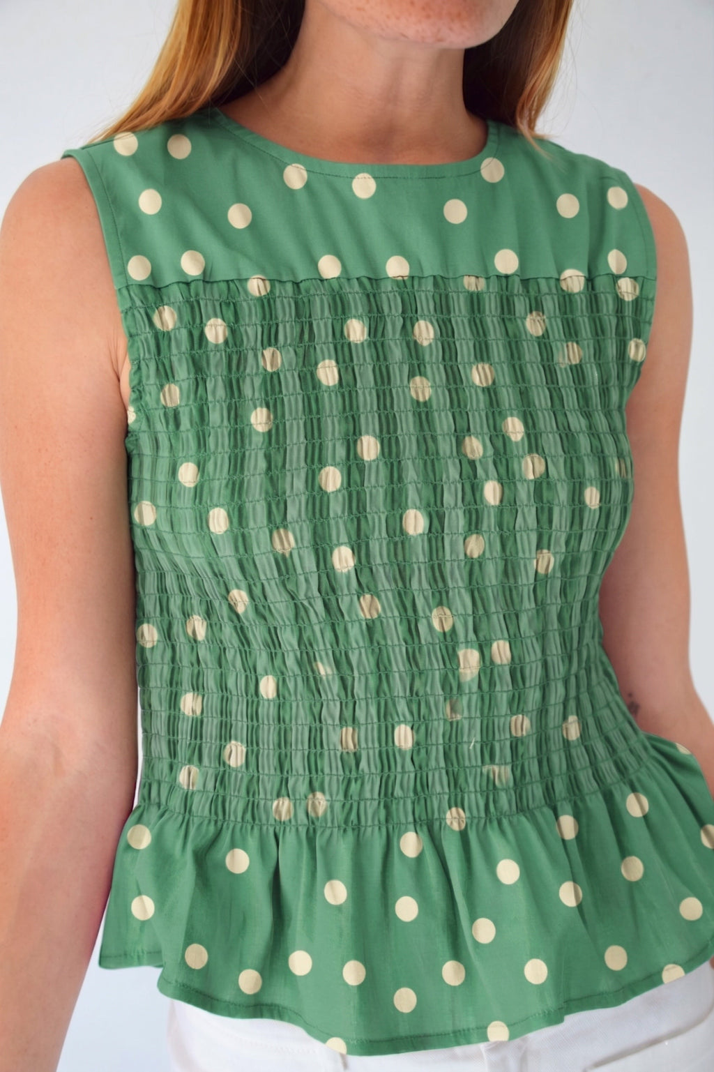 Top Cora Pois Vert