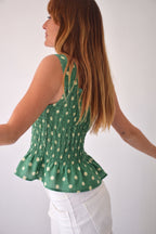 Top Cora Pois Vert