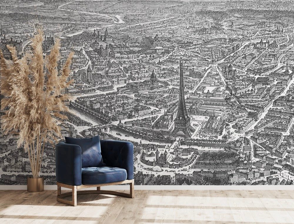 Fresque Tour Eiffel - Anthracite