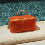 Trousse Charlotte Cuir Coquelicot