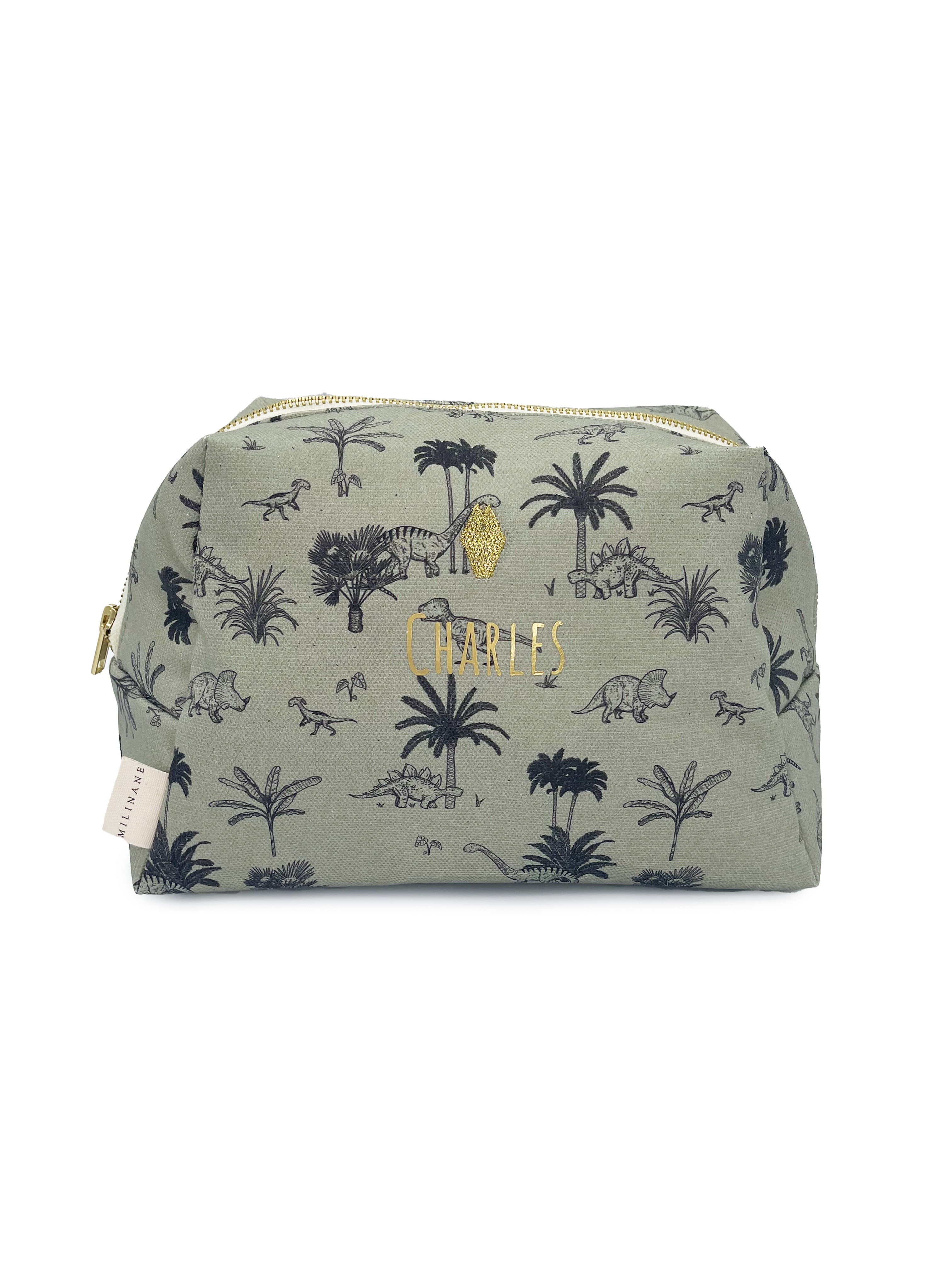 trousse-de-toilette-enfant-en-coton-motif-dinosaures-personnalisale-milinane