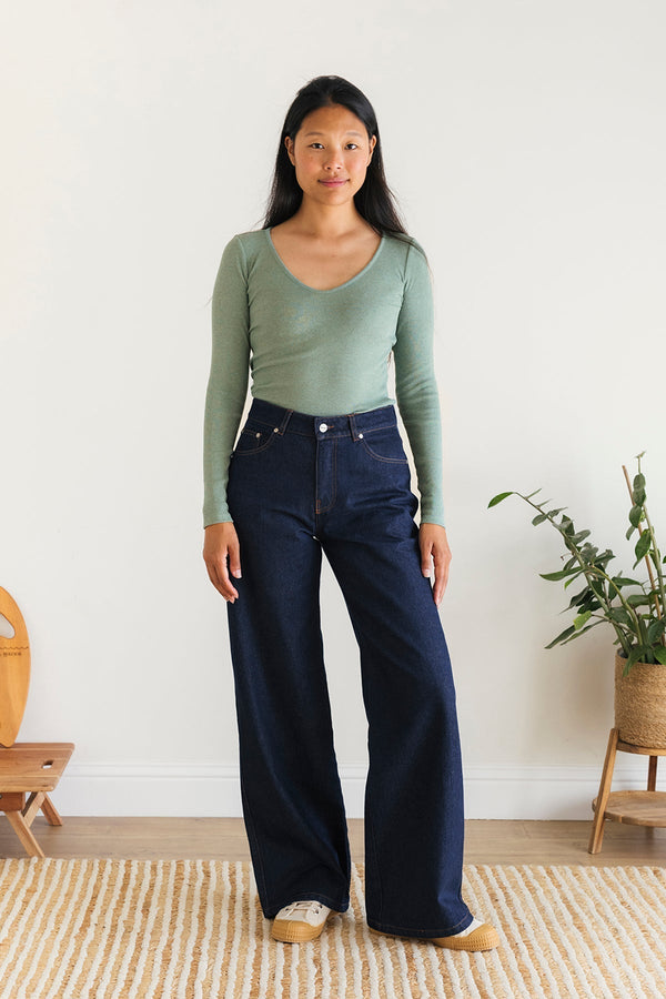 meta-preview, lightweight green sweatshirt with eco-friendly fibers.