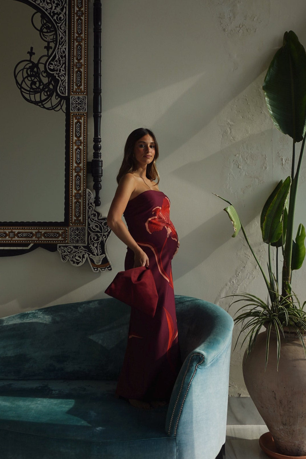 Robe Salma Lirio Burdeos