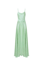 Robe En Satin Jacquard – Bambou Vert
