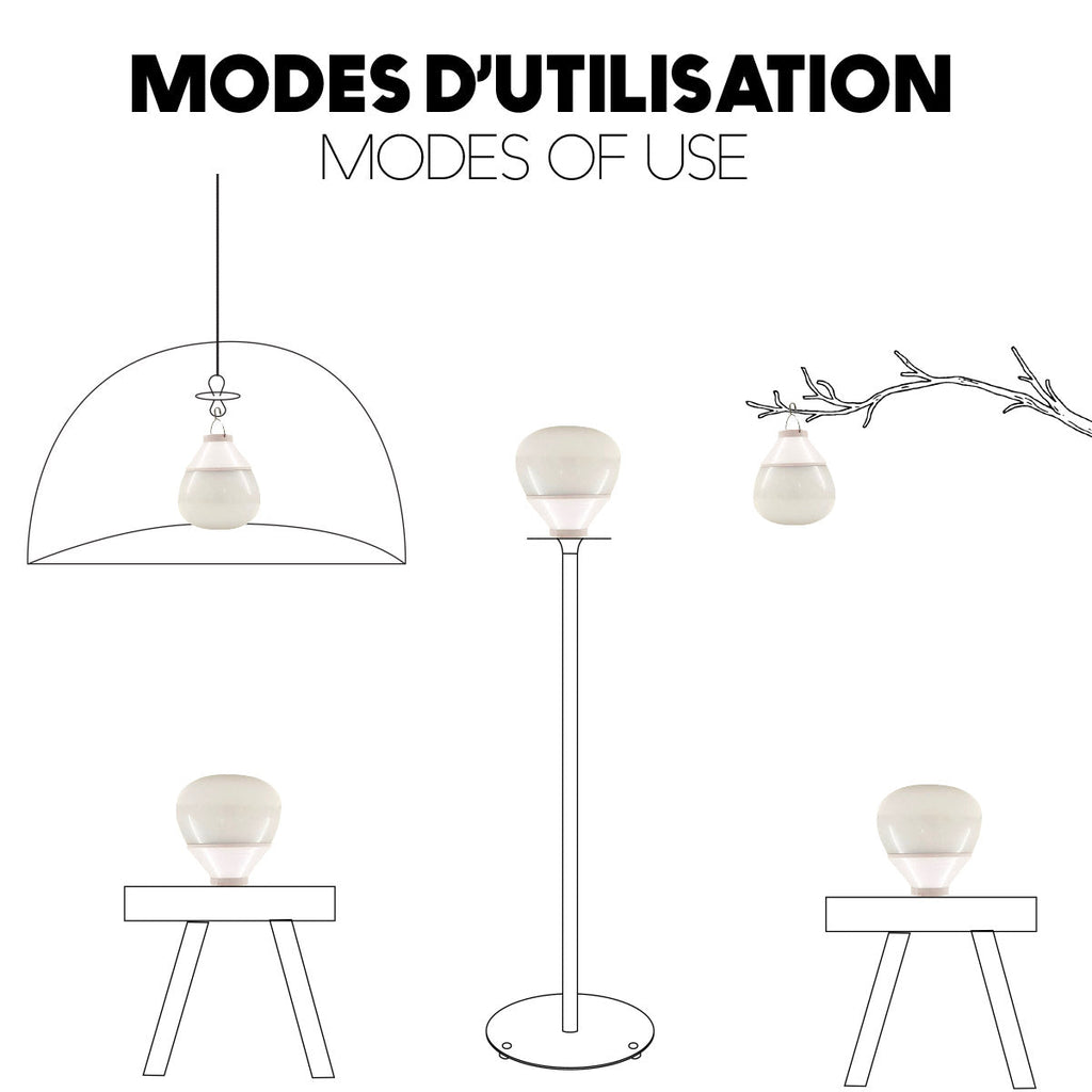 Cesare - Suspension Sans Fil - Herbe Marine - Beige