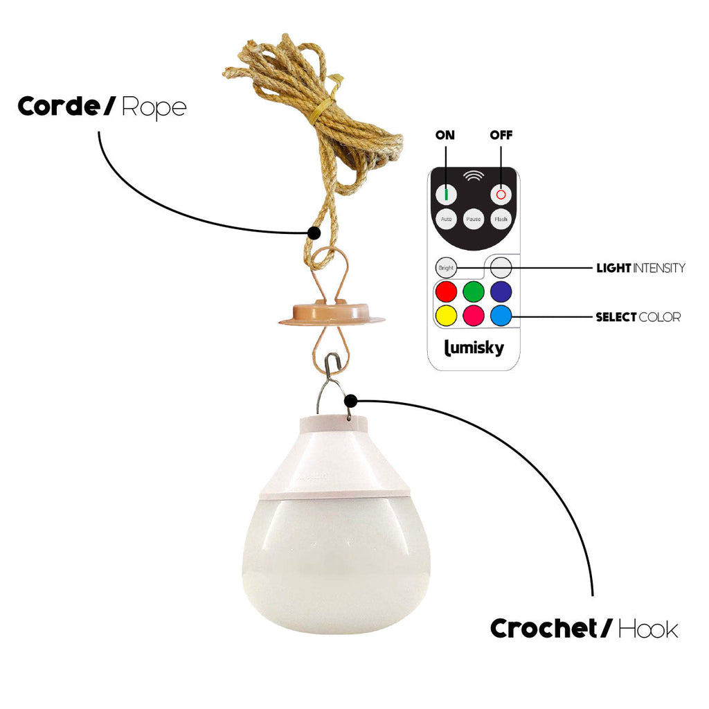 Cesare - Suspension Sans Fil - Herbe Marine - Beige