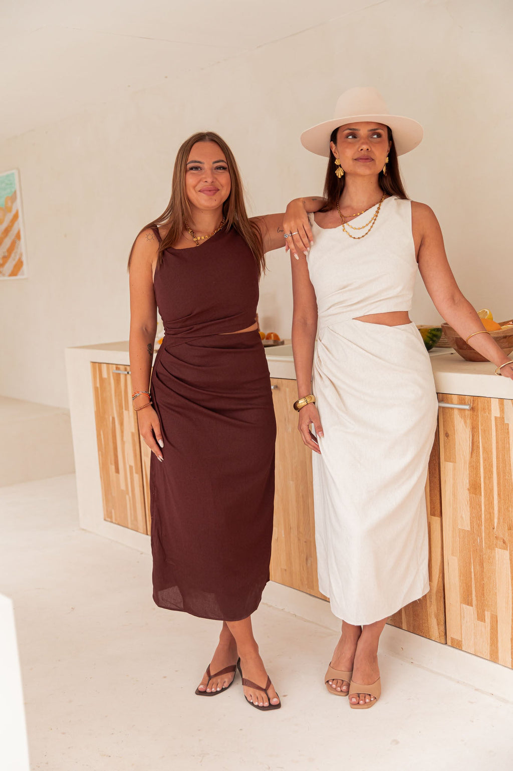 VAÏANA Chocolat - Robe Lin