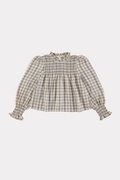 Blouse Valery À Carreaux Naturels - Enfant