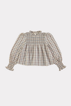 Blouse Valery À Carreaux Naturels - Enfant
