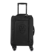 Valise Evasion GYL souple cabine 55 cm coloris noir vue de face avec logo GYL