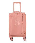 Valise Evasion GYL souple cabine 55 cm coloris rose-gold vue de face avec logo GYL