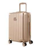 Valise Intemporelle en polycarbonate cabine 55 cm coloris champagne vue trois quarts