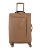 Valise Evasion GYL souple semaine 65 cm coloris moca vue de face avec logo GYL
