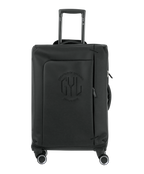 Valise Evasion GYL souple semaine 65 cm coloris noir vue de face avec logo GYL