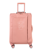 Valise Evasion GYL souple semaine 65 cm coloris rose gold vue de face avec logo GYL
