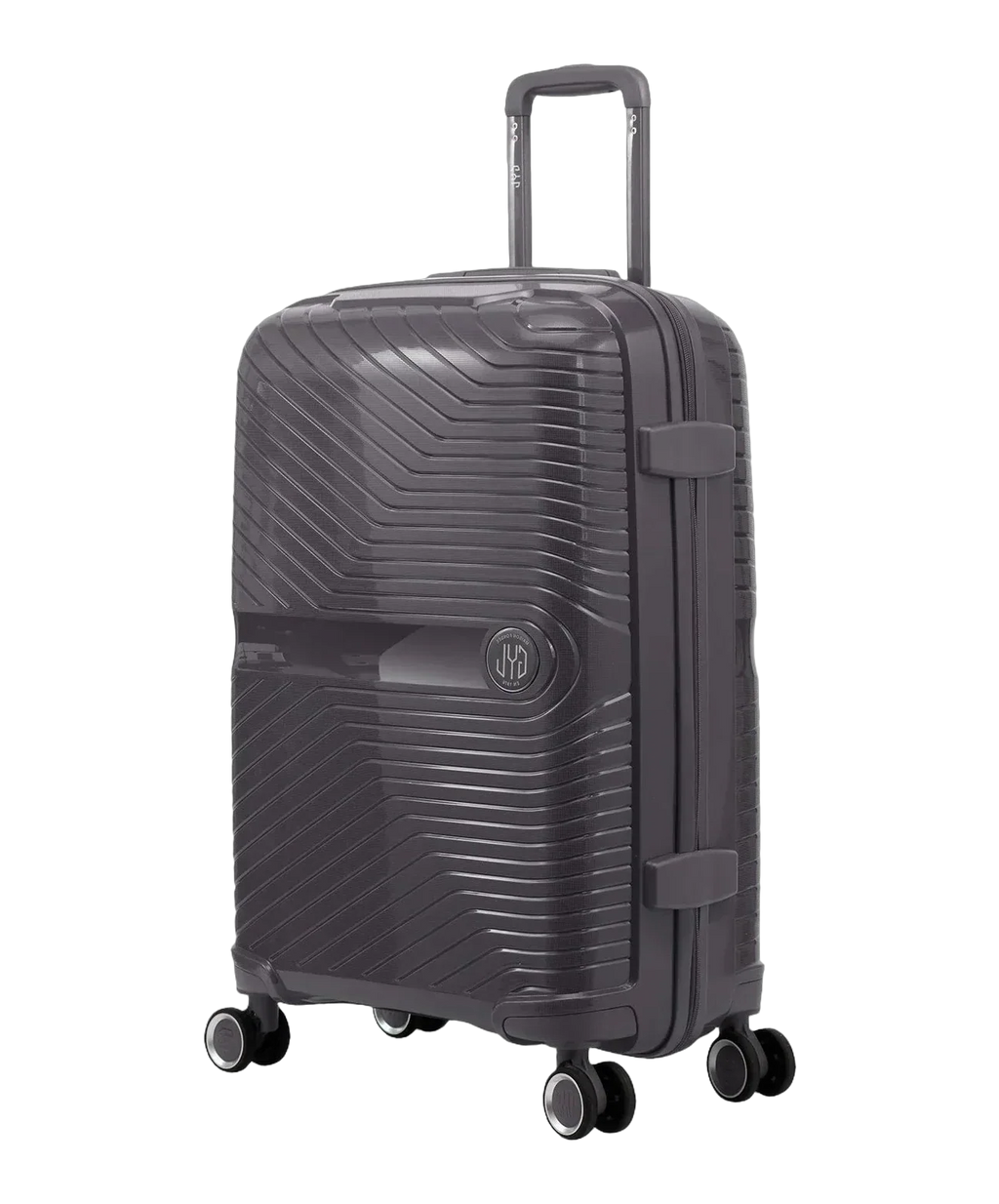 Valise moyenne Signature GYL argent vue trois quarts
