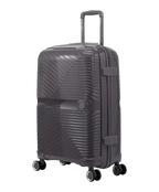 Valise moyenne Signature GYL argent vue trois quarts