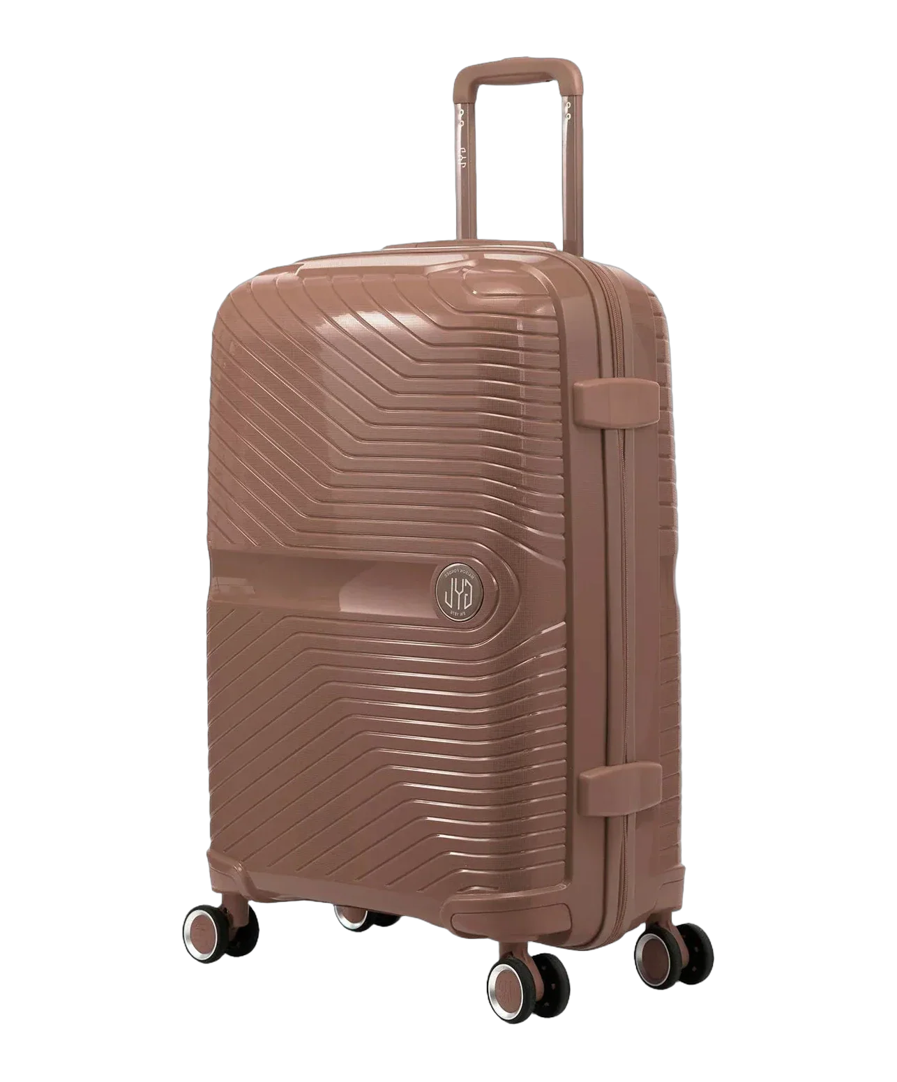 Valise moyenne Signature GYL champagne vue trois quarts