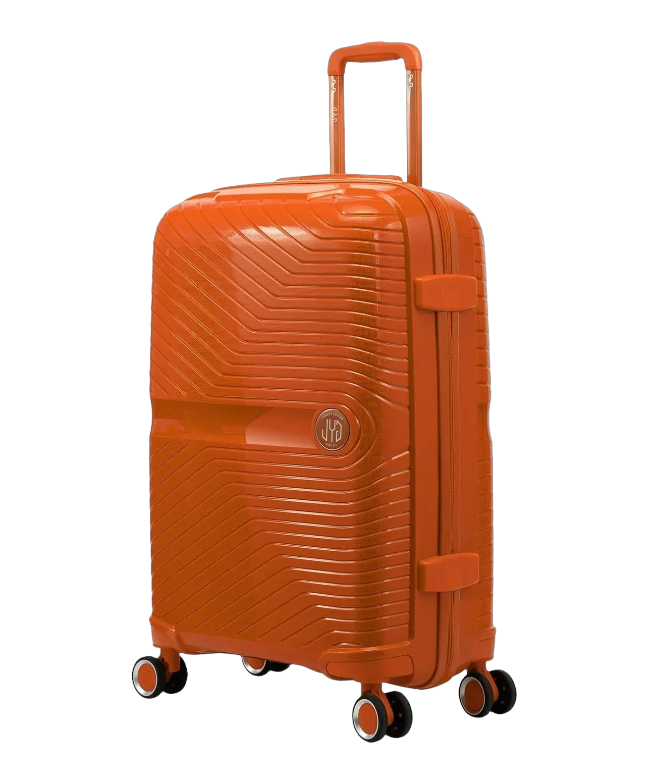 Valise moyenne Signature GYL orange vue trois quarts
