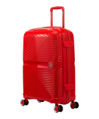 Valise moyenne Signature GYL rouge vue trois quarts