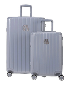 Set de 2 valises rigides Intemporelle argent cabine et semaine face avant GYL