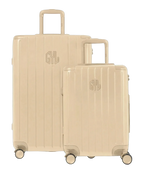 Set de 2 valises rigides Intemporelle champagne cabine et semaine face avant GYL
