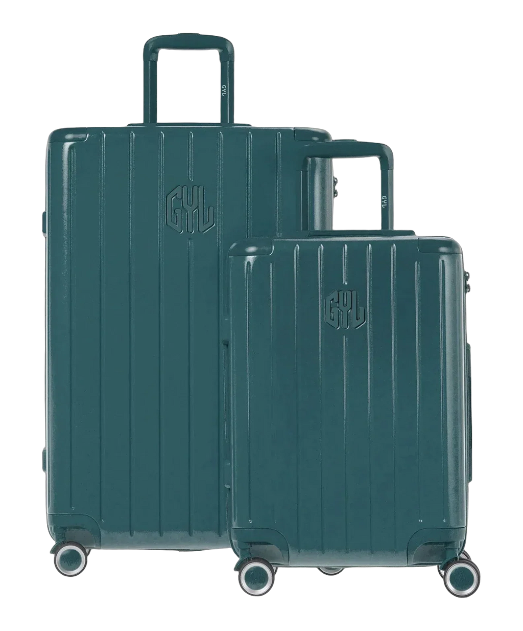 Set de 2 valises rigides Intemporelle vert sapin cabine et semaine face avant GYL