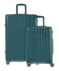 Set de 2 valises rigides Intemporelle vert sapin cabine et semaine face avant GYL